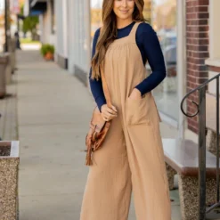 Gauze Tie Back Jumpsuit