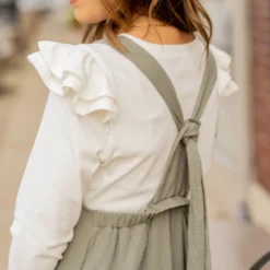 Gauze Tie Back Jumpsuit -Women's Clothing Store gauze tie back jumpsuit 698498