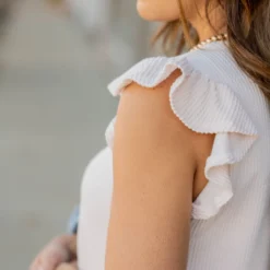 Heavily Ribbed Flutter Tee 25 Heavily Ribbed Flutter Tee -Women's Clothing Store heavily ribbed flutter tee 541458