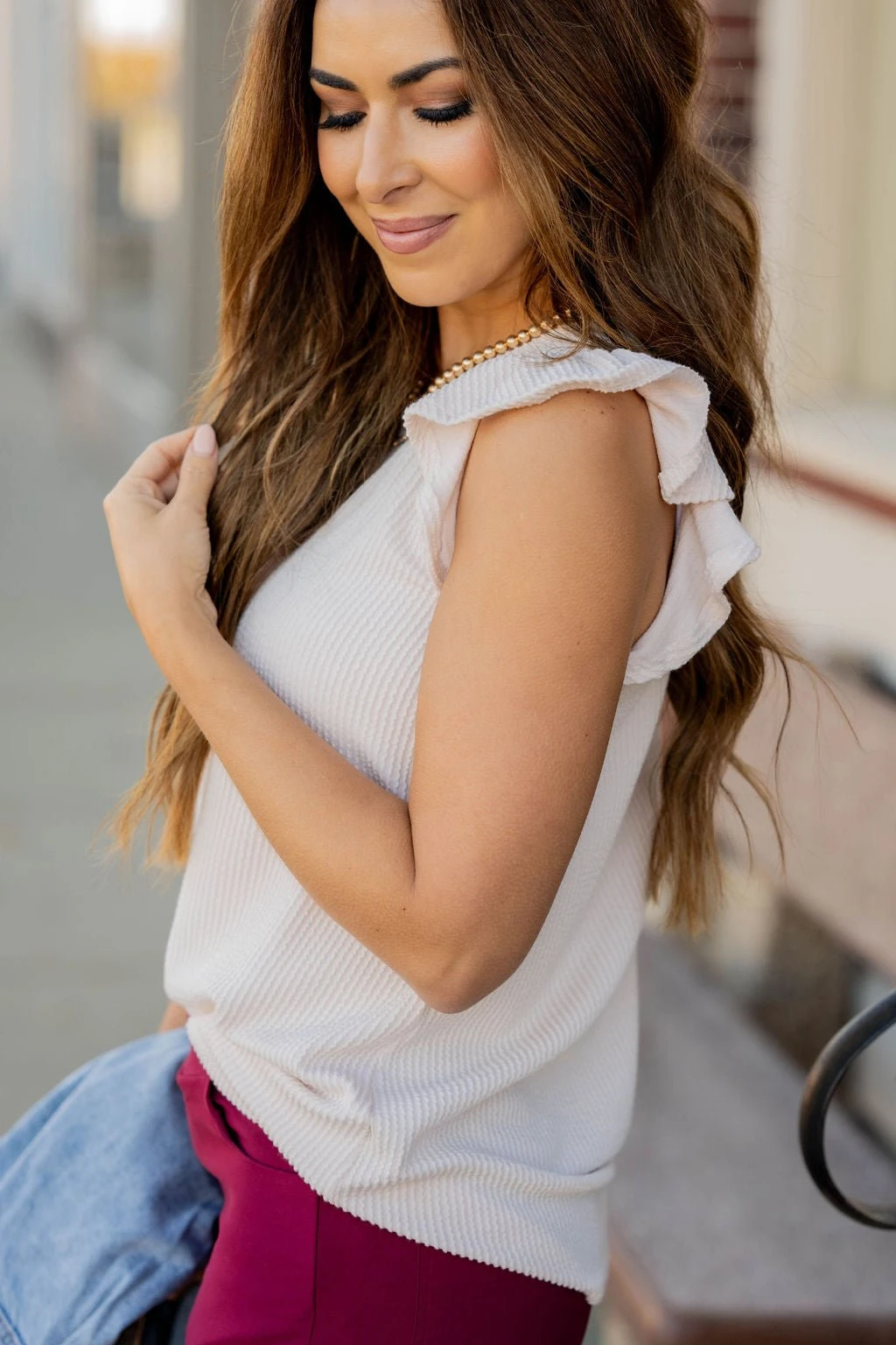 Heavily Ribbed Flutter Tee 12 Heavily Ribbed Flutter Tee - Image 12