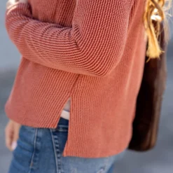 Heavily Ribbed Shacket -Women's Clothing Store heavily ribbed shacket 222113