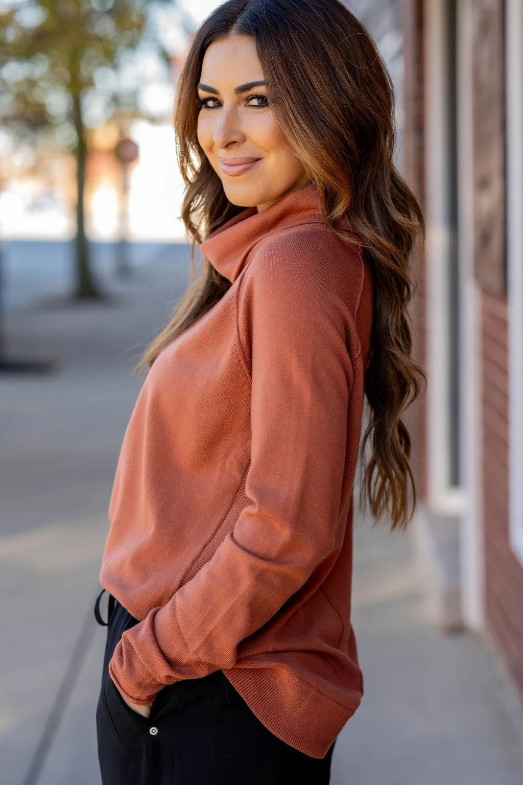 Mid Seam Cowl Neck Sweater Tee 15 Mid Seam Cowl Neck Sweater Tee - Image 15