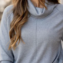 Mid Seam Cowl Neck Sweater Tee 22 Mid Seam Cowl Neck Sweater Tee -Women's Clothing Store mid seam cowl neck sweater tee 403501