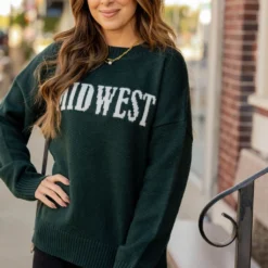 Midwest Ribbed Trim Sweater 33 Midwest Ribbed Trim Sweater -Women's Clothing Store midwest ribbed trim sweater 865010