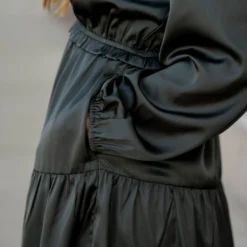 Ruffle Accented Long Sleeve Midi Dress 34 Ruffle Accented Long Sleeve Midi Dress -Women's Clothing Store ruffle accented long sleeve midi dress 213314