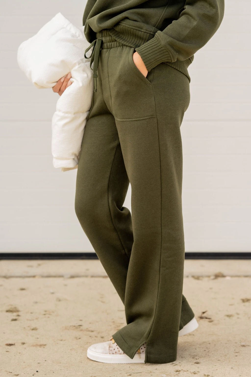 Side Slit Drawstring Sweatpants 3 Side Slit Drawstring Sweatpants - Image 3