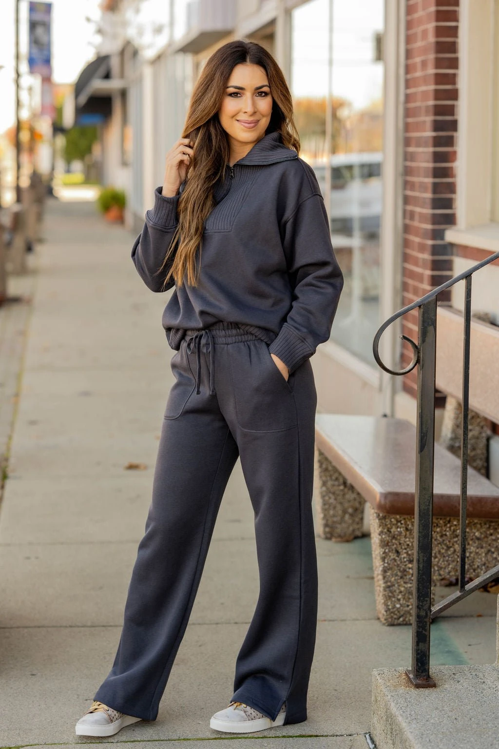 Side Slit Drawstring Sweatpants 14 Side Slit Drawstring Sweatpants - Image 14