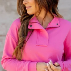 Simple Quarter Zip Pullover -Women's Clothing Store simple quarter zip pullover 384128