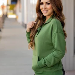 Simple Quarter Zip Pullover -Women's Clothing Store simple quarter zip pullover 459374