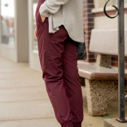 Solid Band Joggers -Women's Clothing Store solid band joggers 114601