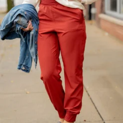 Solid Band Joggers -Women's Clothing Store solid band joggers 122932