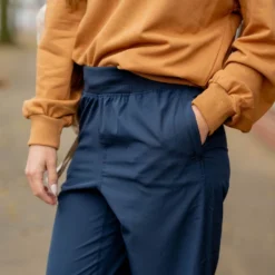 Solid Band Joggers -Women's Clothing Store solid band joggers 142917