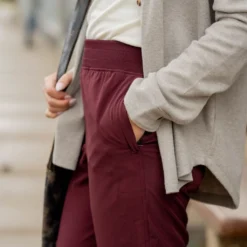 Solid Band Joggers -Women's Clothing Store solid band joggers 401857