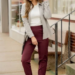 Solid Band Joggers -Women's Clothing Store solid band joggers 458288