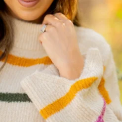 Striped Wide Sleeve Mock Neck Sweater 18 Striped Wide Sleeve Mock Neck Sweater -Women's Clothing Store striped wide sleeve mock neck sweater 758292