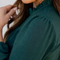 Subtle Textured Cinched Trim Blouse -Women's Clothing Store subtle textured cinched trim blouse 105167