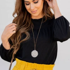 Subtle Textured Cinched Trim Blouse -Women's Clothing Store subtle textured cinched trim blouse 186945