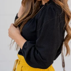 Subtle Textured Cinched Trim Blouse -Women's Clothing Store subtle textured cinched trim blouse 391550