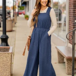 Subtle Textured Ruched Strap Jumpsuit -Women's Clothing Store subtle textured ruched strap jumpsuit 403973