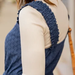 Subtle Textured Ruched Strap Jumpsuit -Women's Clothing Store subtle textured ruched strap jumpsuit 643019