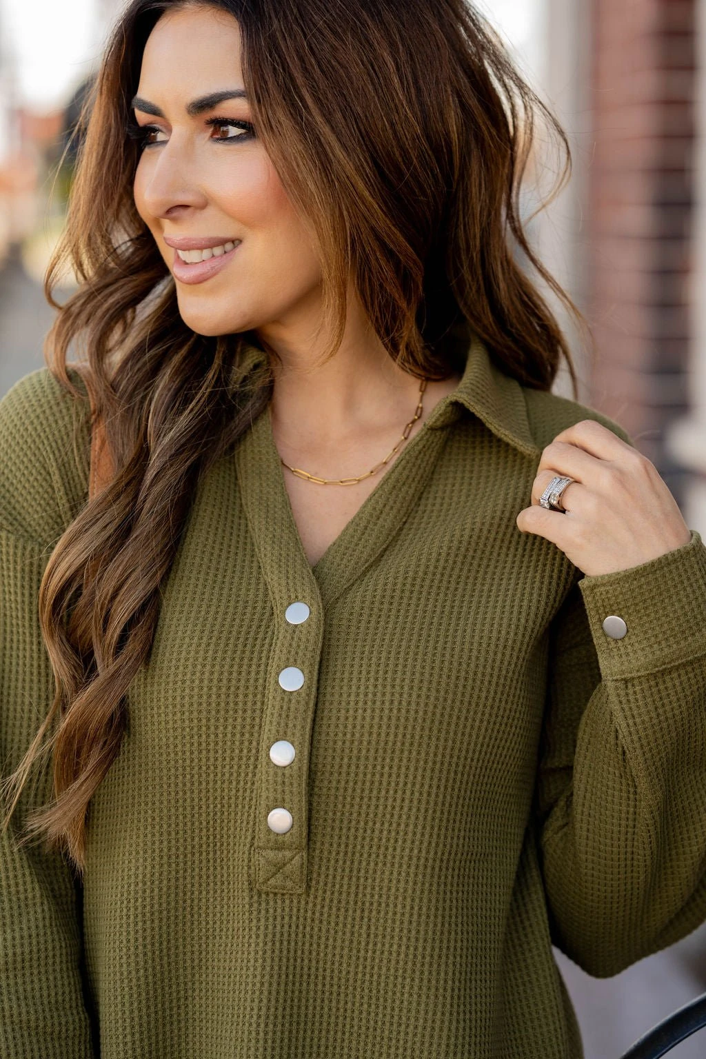 Thermal Collar Accented Button Pullover 12 Thermal Collar Accented Button Pullover - Image 12