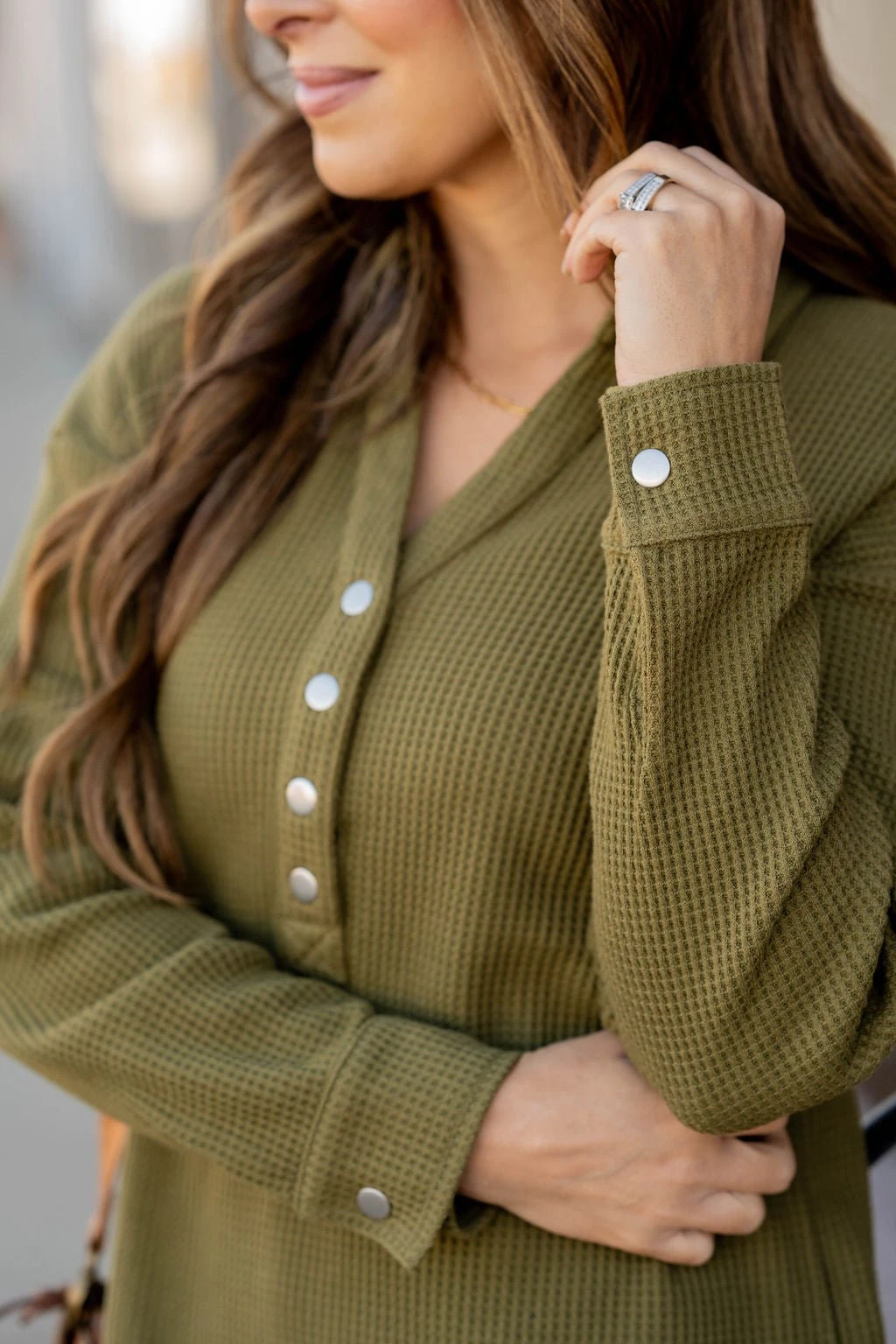 Thermal Collar Accented Button Pullover 15 Thermal Collar Accented Button Pullover - Image 15