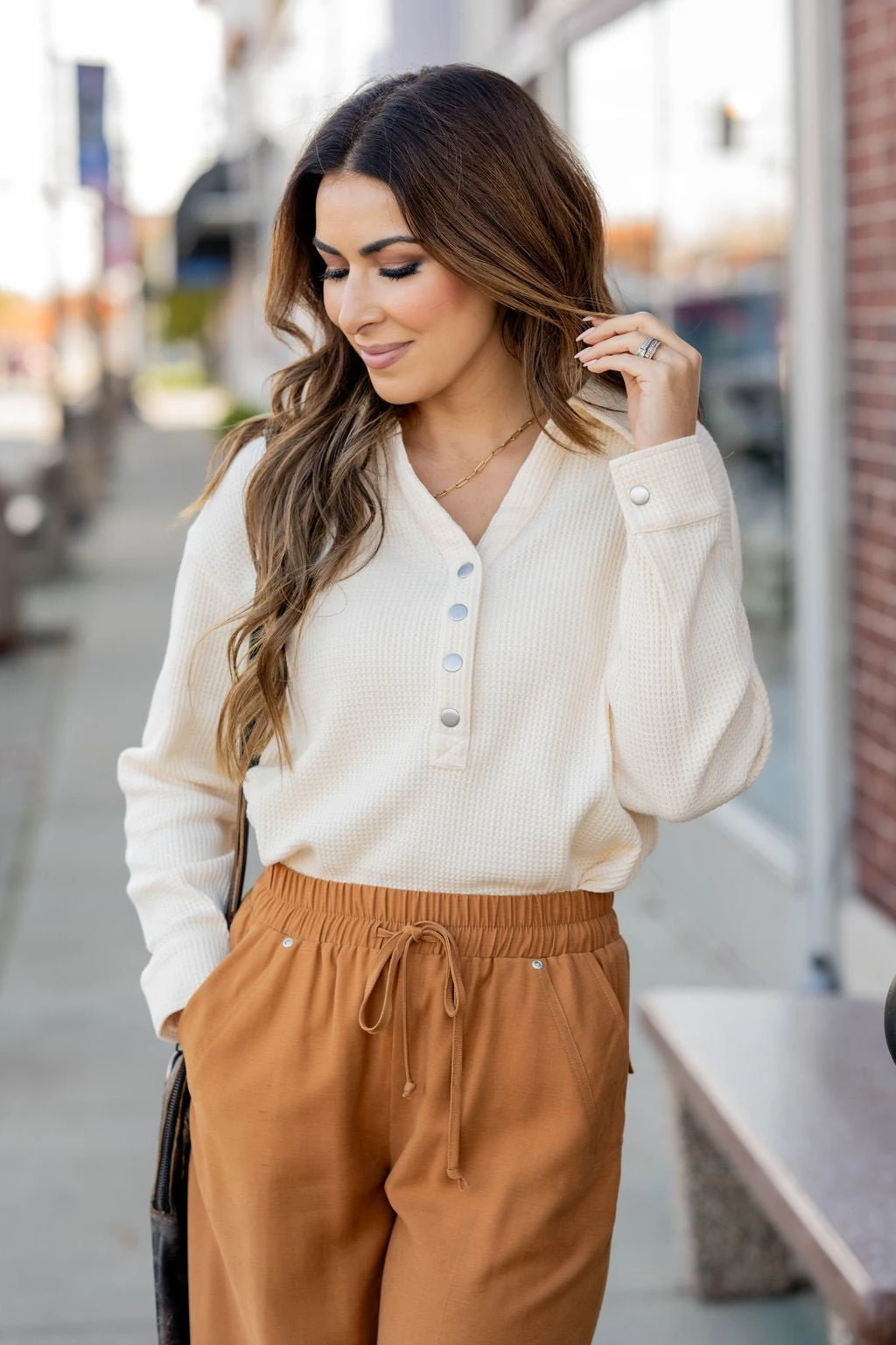 Thermal Collar Accented Button Pullover 7 Thermal Collar Accented Button Pullover - Image 7