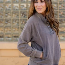 Velvet Trim Pullover 30 Velvet Trim Pullover -Women's Clothing Store untitled 0002