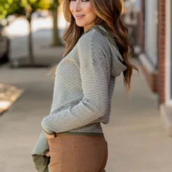 Thin Scalloped Stripes Hoodie -Women's Clothing Store untitled 0023 4375efdb 6911 4f0f a083 9afefed77cc4