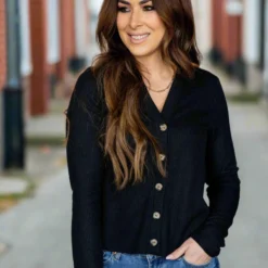 Knit Button Down Cardigan -Women's Clothing Store untitled 0024