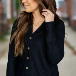 Knit Button Down Cardigan -Women's Clothing Store untitled 0027