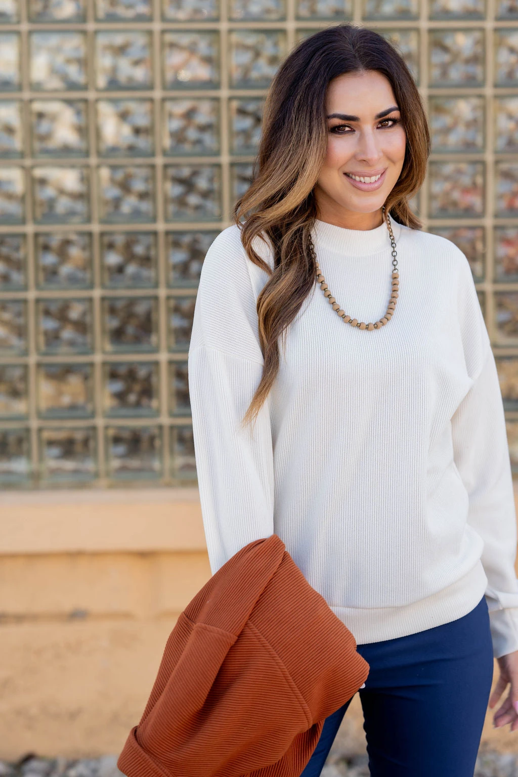 Simple Knit Mock Neck Sweater 3 Simple Knit Mock Neck Sweater - Image 3