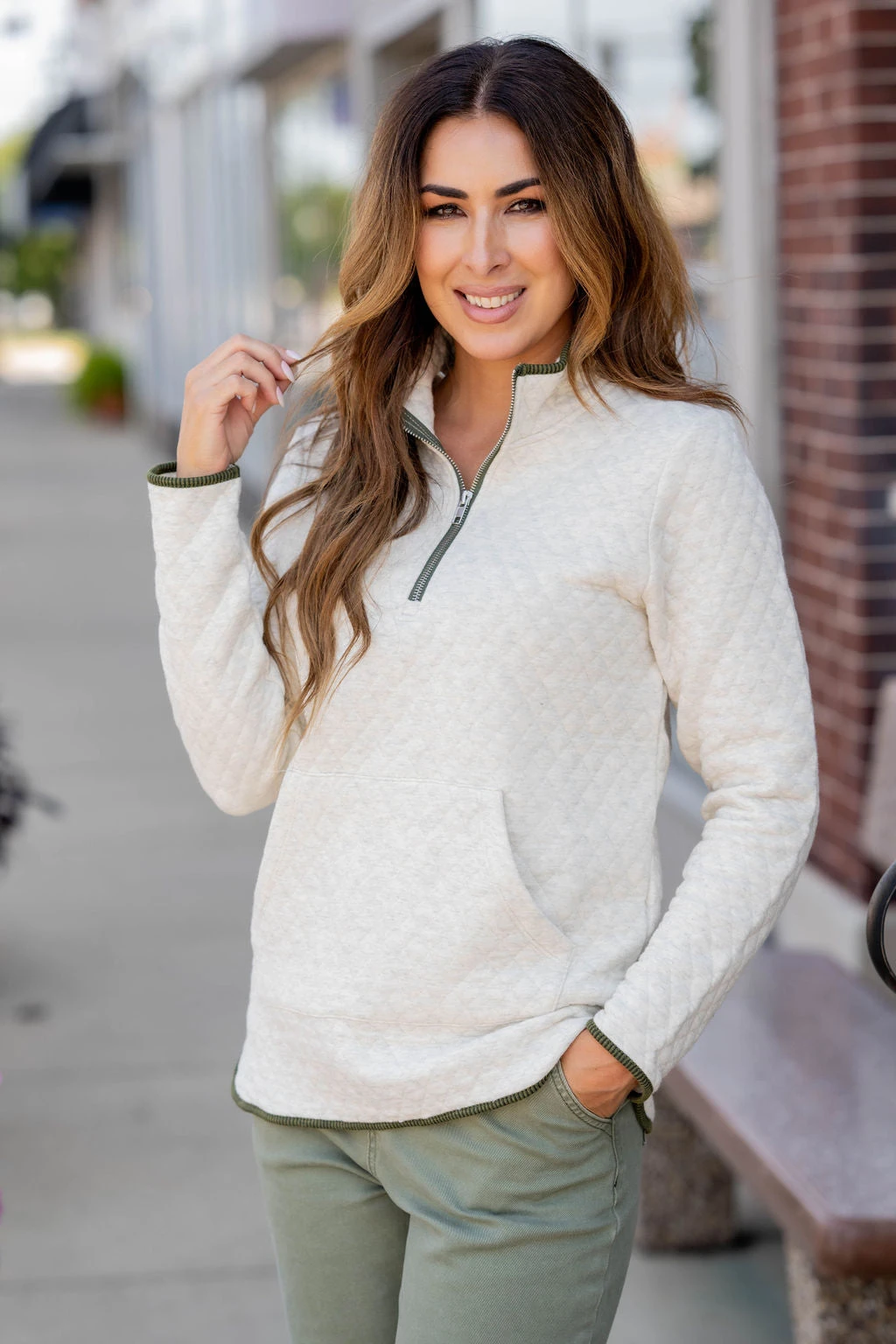 Quilted Quarter Zip Pullover 18 Quilted Quarter Zip Pullover - Image 18