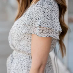 Vintage Vines Ruffled Accented Wrap Dress -Women's Clothing Store untitled 0083