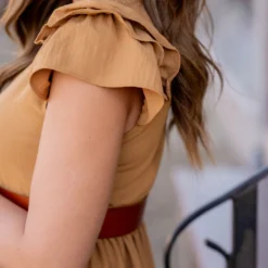 Ruched Ruffle Shoulder Maxi Dress -Women's Clothing Store untitled 0100 762a5402 abc9 468a 9f8f 8ba313fd5b89