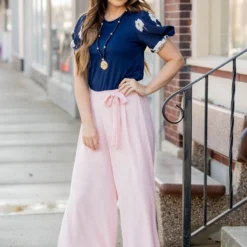 Wide Leg Tie Pants -Women's Clothing Store untitled 0159