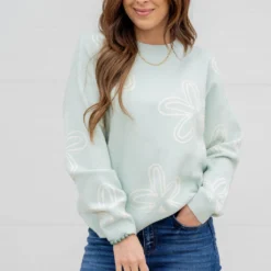 Retro Floral Sweater -Women's Clothing Store untitled 0228 644774b6 d441 4f8e be54 fc1b65696c28