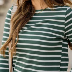 Striped Cotton Long Sleeve Tee 39 Striped Cotton Long Sleeve Tee -Women's Clothing Store untitled 0251