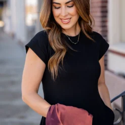 Lightly Ribbed Short Sleeve Midi Dress -Women's Clothing Store untitled 0341 ddba0fe6 692a 4bbe a837 0e8e9b8891bf