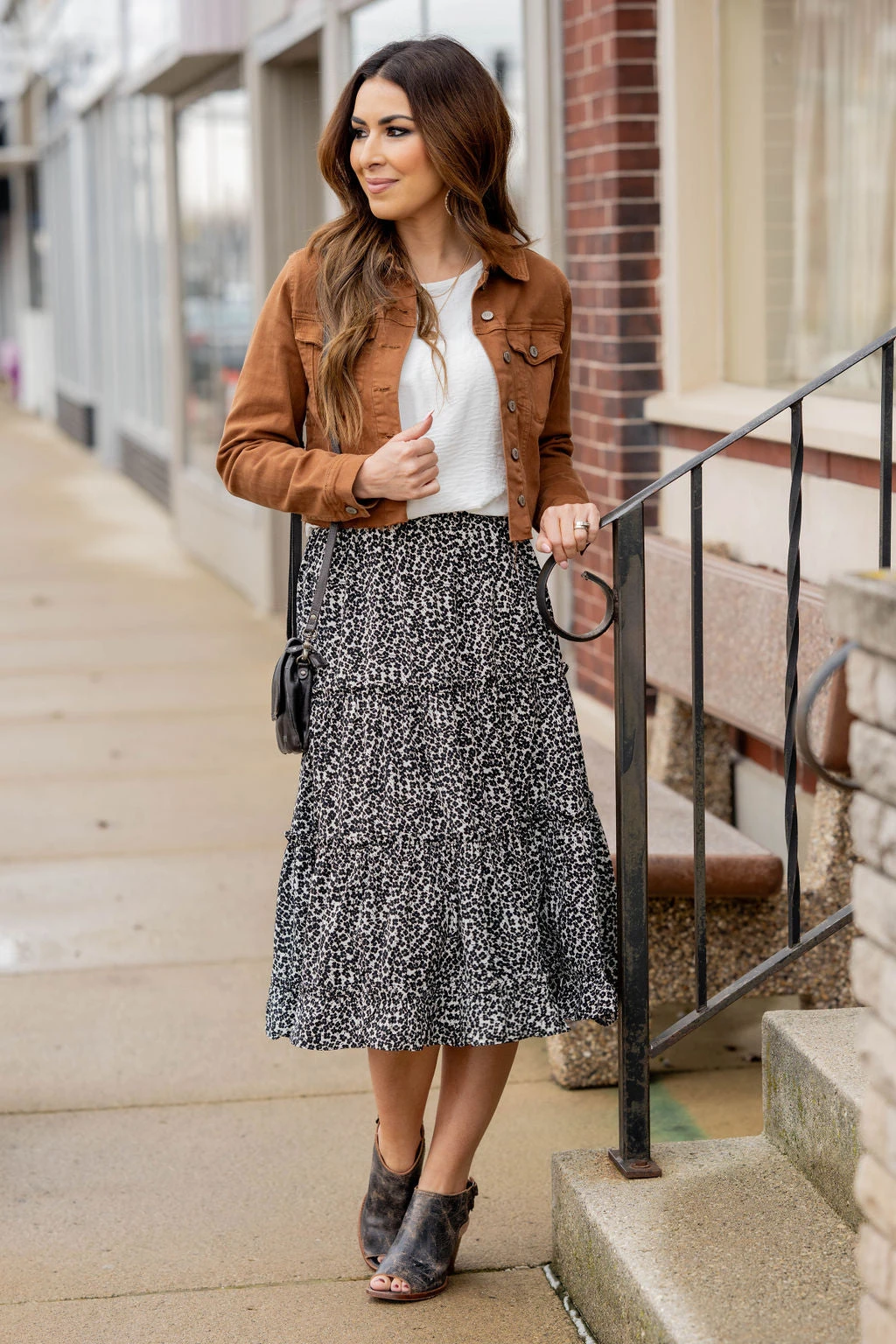 Vintage Blooms Tiered Midi Skirt 3 Vintage Blooms Tiered Midi Skirt - Image 3