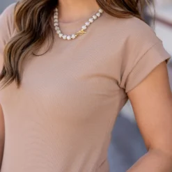 Lightly Ribbed Short Sleeve Midi Dress -Women's Clothing Store untitled 0373 cc937586 94fa 4d1a bf11 6878290eeb5a