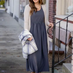 Ruched Ruffle Shoulder Maxi Dress -Women's Clothing Store untitled 0381 2aefaa7f c00a 499e 8686 1c139f417a5a