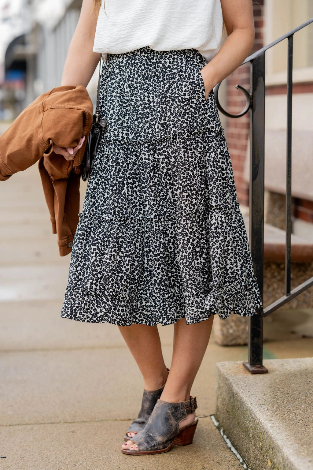 Vintage Blooms Tiered Midi Skirt 5 Vintage Blooms Tiered Midi Skirt - Image 5