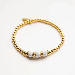 Bel Koz Simple Clay Gold Bracelet -Women's Clothing Store untitled 0402 329347