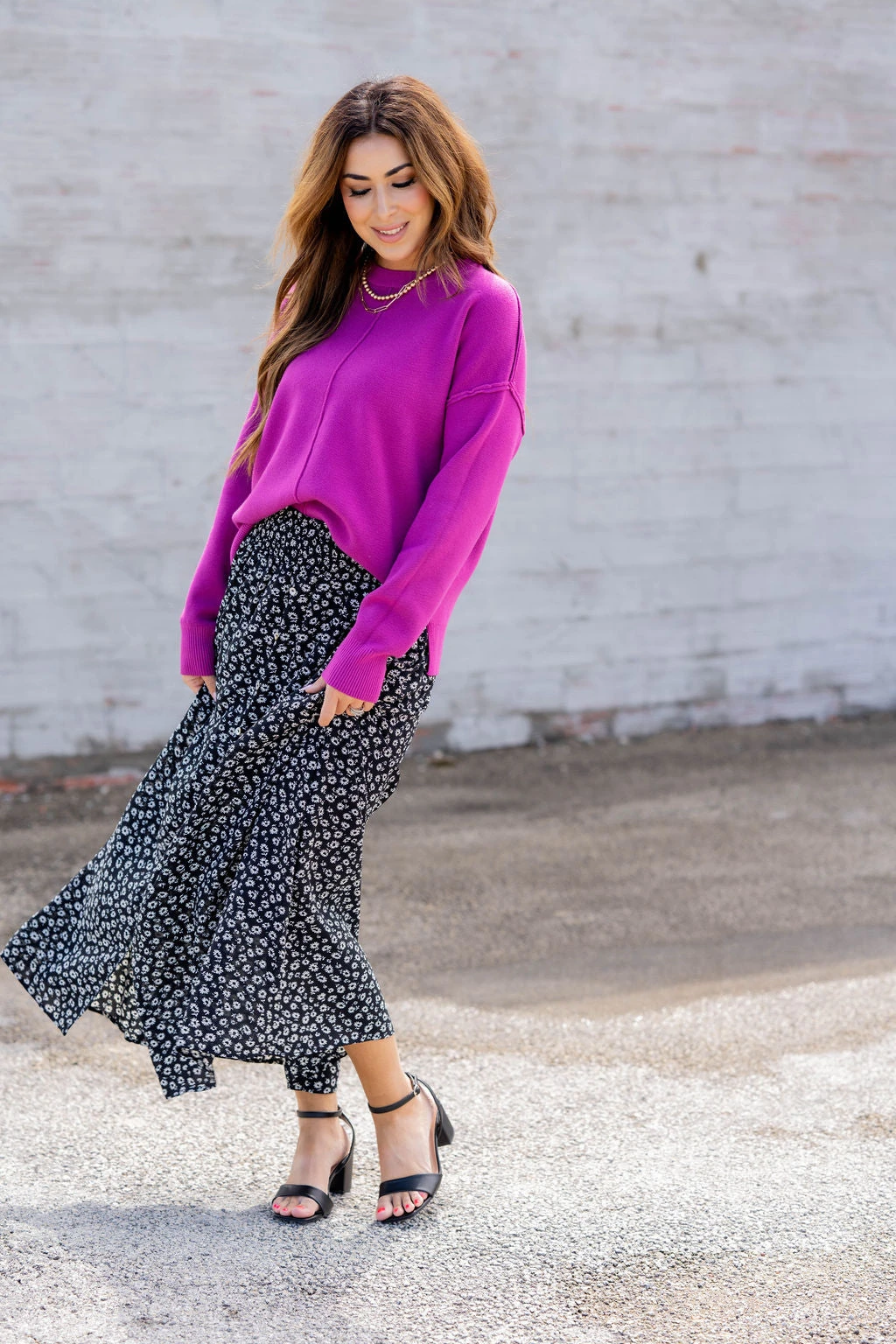 Daisies Button Accented Maxi Skirt 4 Daisies Button Accented Maxi Skirt - Image 4