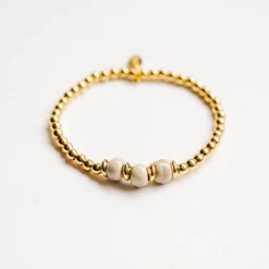 Bel Koz Simple Clay Gold Bracelet -Women's Clothing Store untitled 0447 674522
