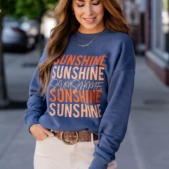 Sunshine Graphic Crewneck -Women's Clothing Store untitled 0450