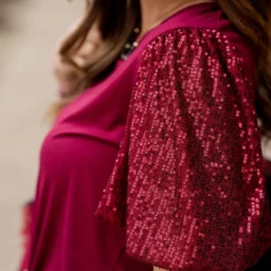 Sequin Puff Sleeve Tee -Women's Clothing Store untitled 0460 1e259ec6 d8d9 4d1d b12f ab5e49cbf4e7