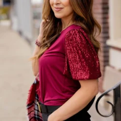 Sequin Puff Sleeve Tee -Women's Clothing Store untitled 0464 cd6d8b86 2ebe 4ccc a04a 0f7017051b70
