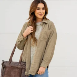 Heavily Corded Shacket 23 Heavily Corded Shacket -Women's Clothing Store untitled 0480